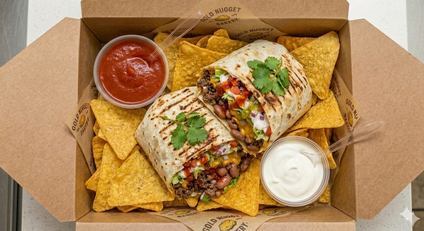 Beef N Bean Burrito with ⭐️Guajillo Red Sauce⭐️